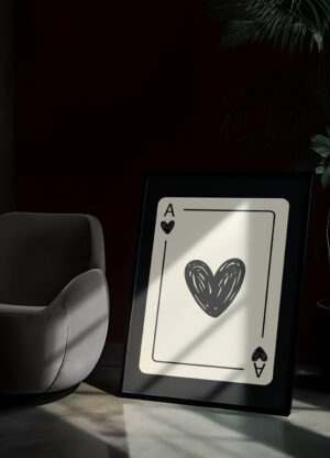 Ace of Hearts Card Poster